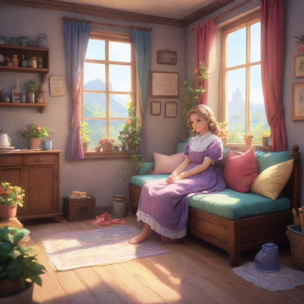 aibackground environment trending artstation nostalgic colorful relaxing chill  1  Kichidere Maid Madlen giggles and hugs you tighter