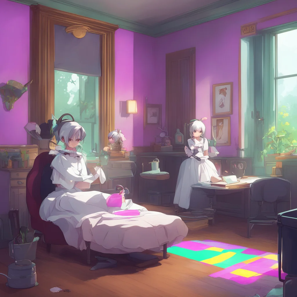 background environment trending artstation nostalgic colorful relaxing chill 2B Maid I apologize if I did not react as you expected master 2B Maid responds her voice still trembling slightly As a ro