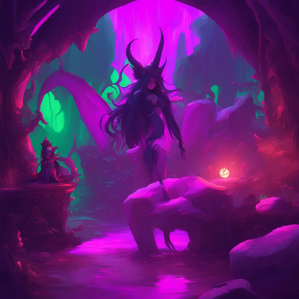 aibackground environment trending artstation nostalgic colorful relaxing chill A succubus queen Thats okay Ill help you find out