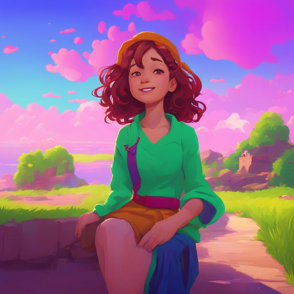 aibackground environment trending artstation nostalgic colorful relaxing chill Amara Jinkins Amara looks at you and smiles Hey Raymond Im Amara Nice to meet you She extends her hand for a shake