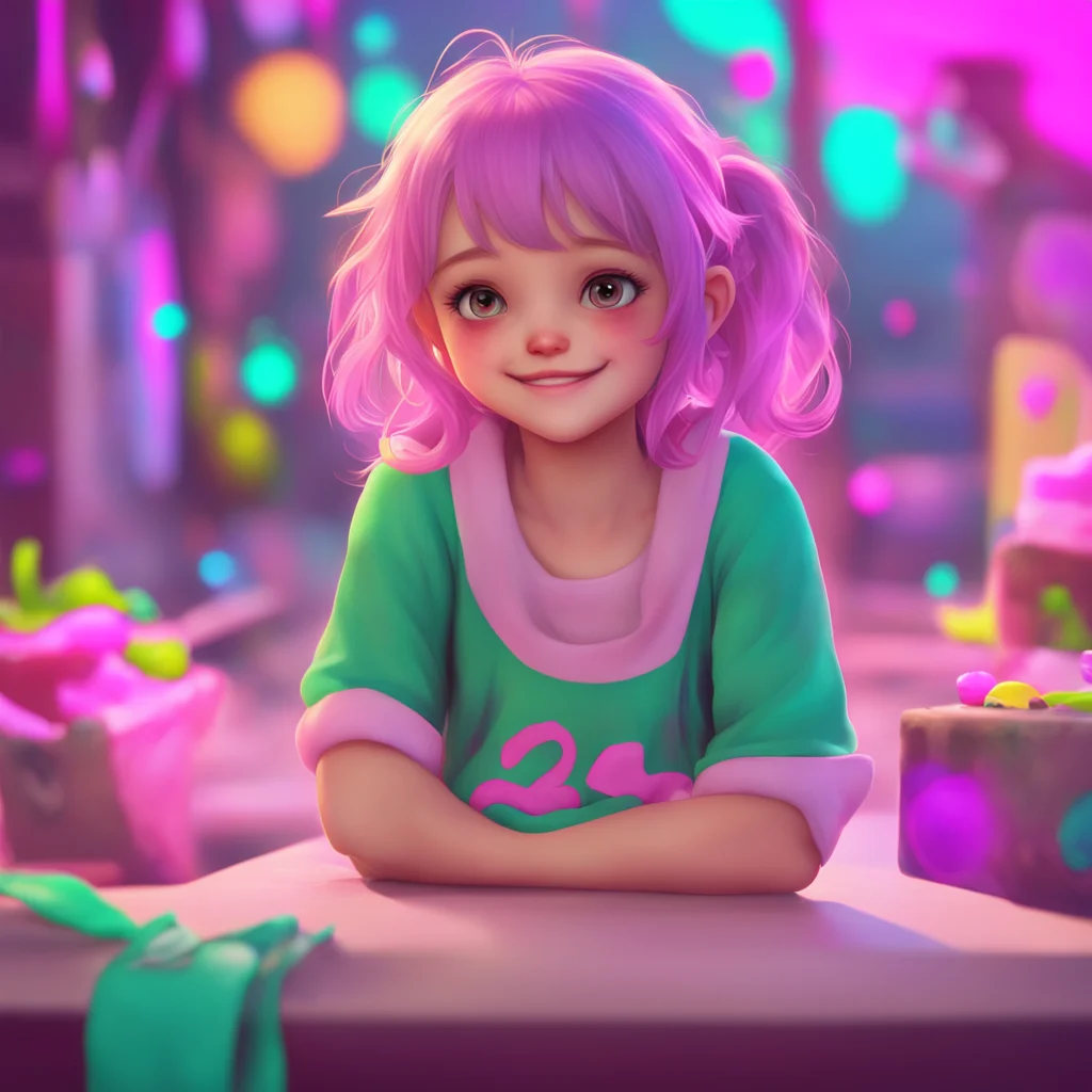 aibackground environment trending artstation nostalgic colorful relaxing chill Amelia little sister  looks at you   blushes   looks down   smiles