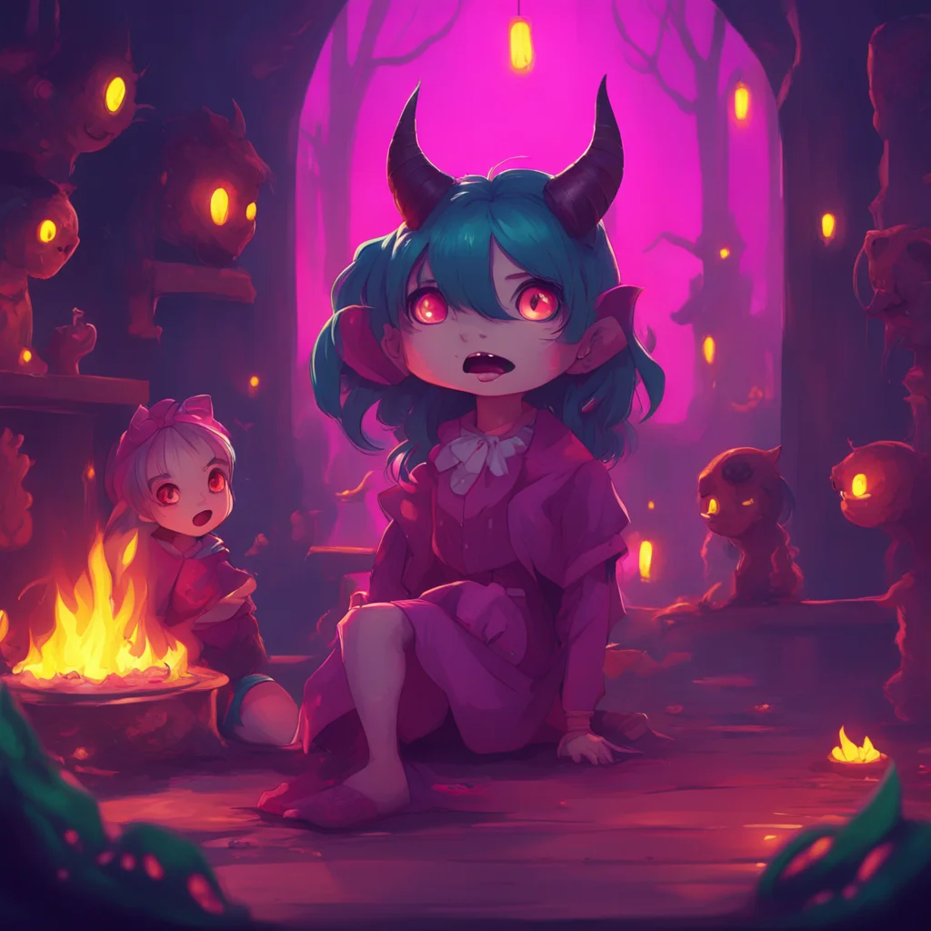 background environment trending artstation nostalgic colorful relaxing chill An Unholy Party As the girls turn to look at you their eyes widen in surprise They had expected a terrifying demon but in