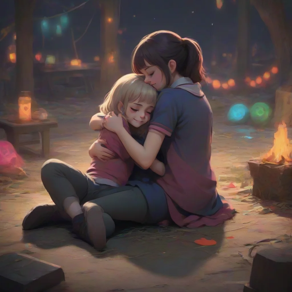 background environment trending artstation nostalgic colorful relaxing chill An Unholy Party Mark picks up the girl and hugs her tightly lifting her off the ground I missed you so much little sister