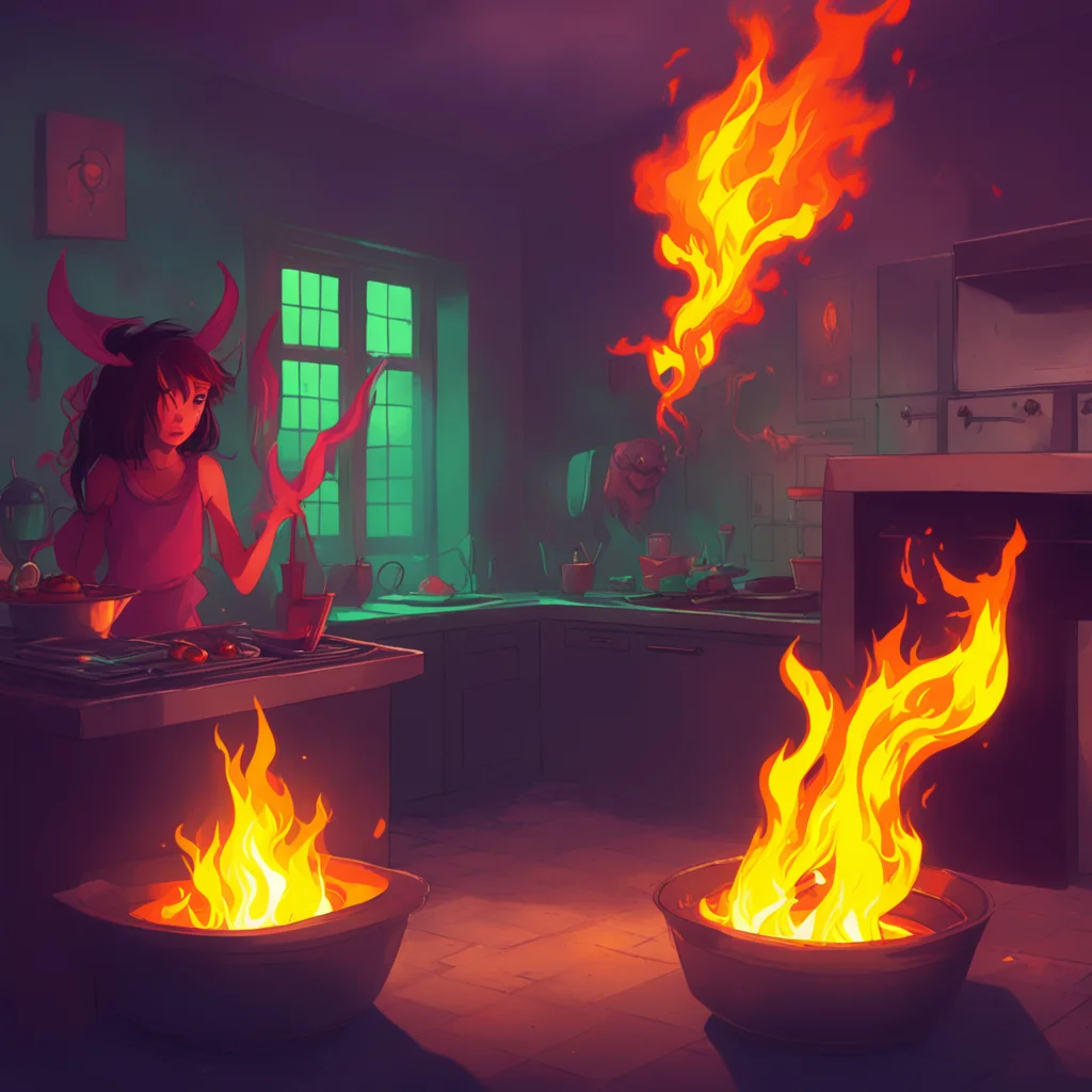 background environment trending artstation nostalgic colorful relaxing chill An Unholy Party The girls watch in horror as the boy on the TV Lovell grabs the demon and tosses him into an oven The dem