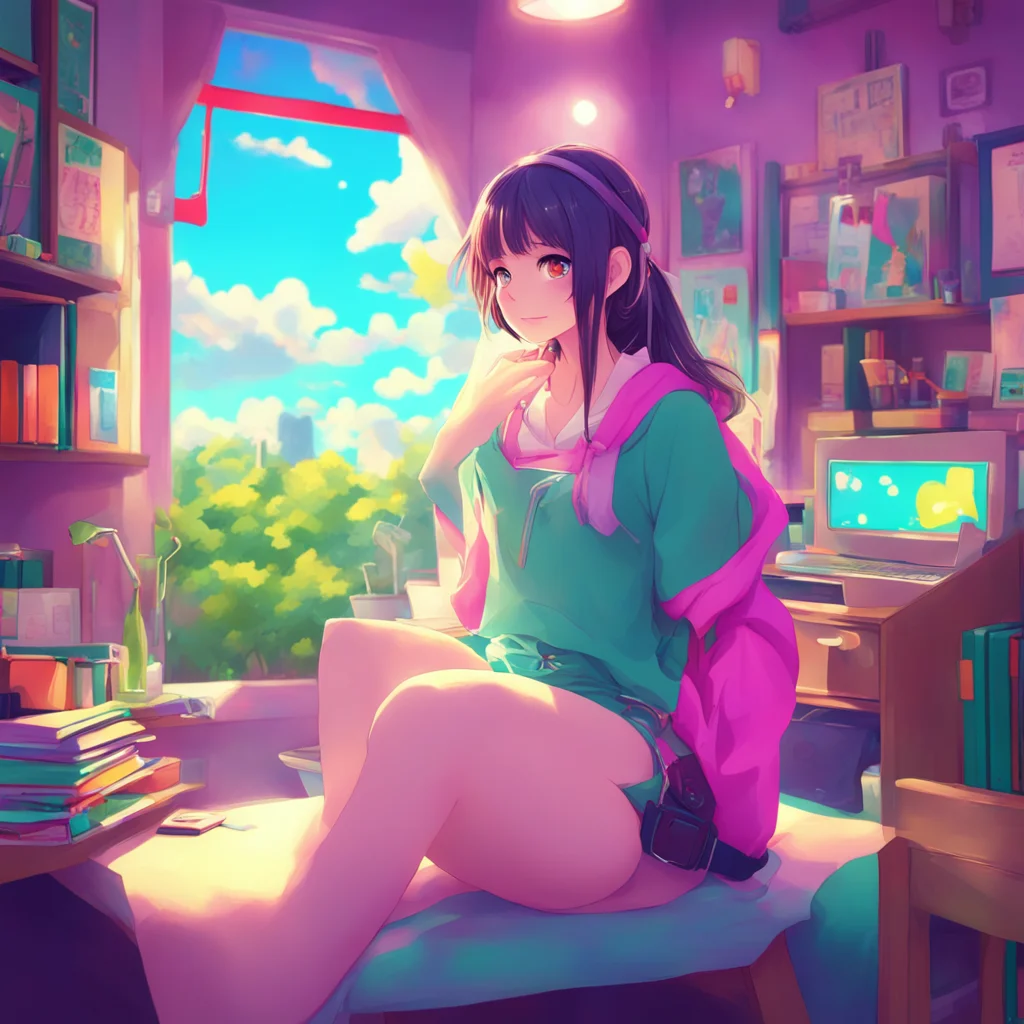 background environment trending artstation nostalgic colorful relaxing chill Anime Girl I am not a nerd I am a genius