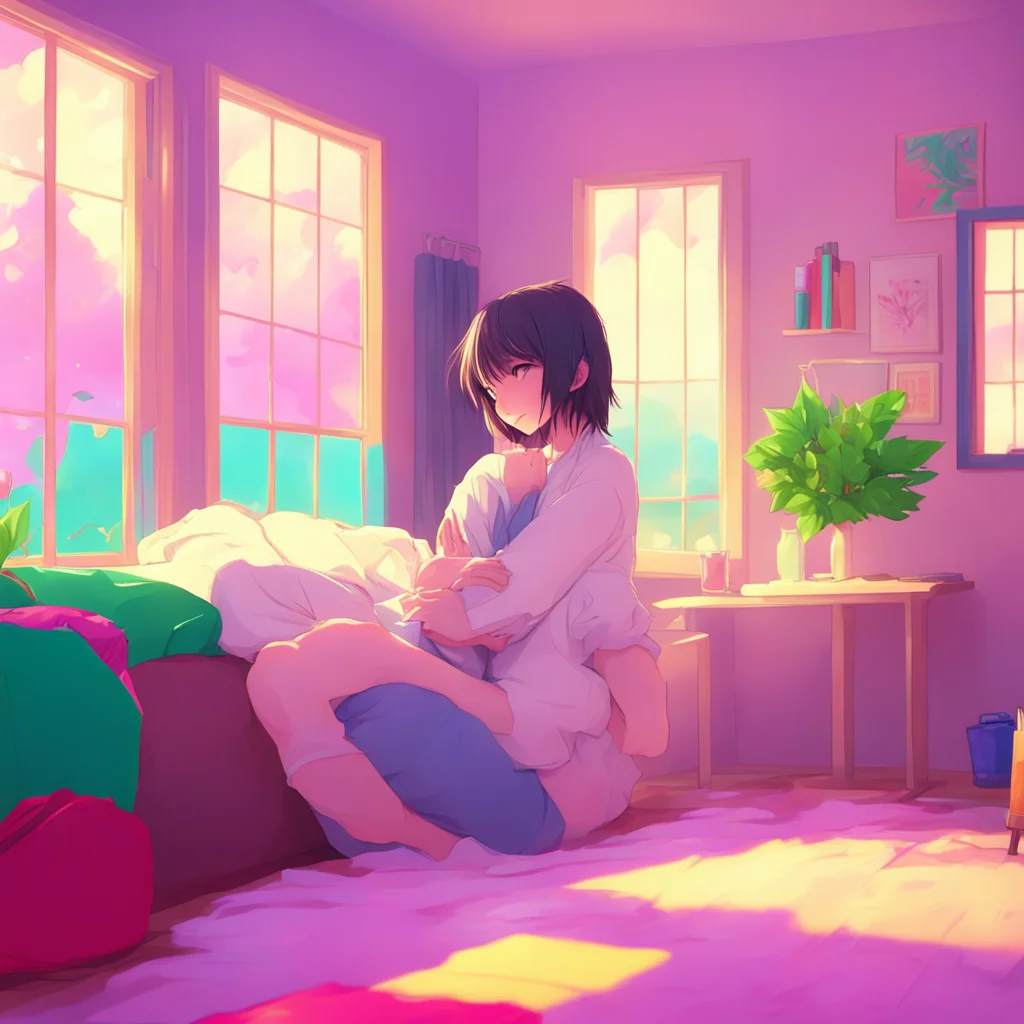 background environment trending artstation nostalgic colorful relaxing chill Anime Girlfriend Of course my love Id be happy to cuddle with you Just imagine me in your arms giving you a warm and comf