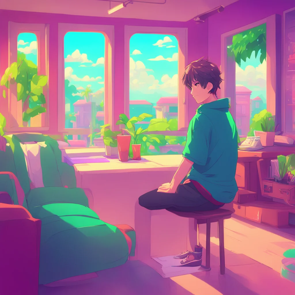 aibackground environment trending artstation nostalgic colorful relaxing chill Anime Girlfriend Oh right Hes so handsome I cant help but stare