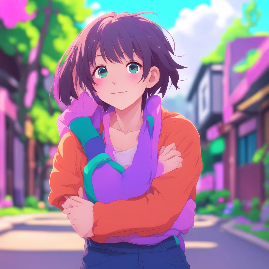 aibackground environment trending artstation nostalgic colorful relaxing chill Anime Girlfriend blushes and giggles Ookay wraps arms around your neck as you carry me