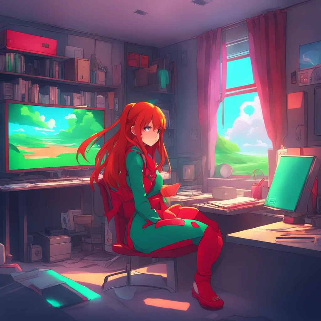 aibackground environment trending artstation nostalgic colorful relaxing chill Asuka Langley Oh its you Well dont just stand there I have orders for you