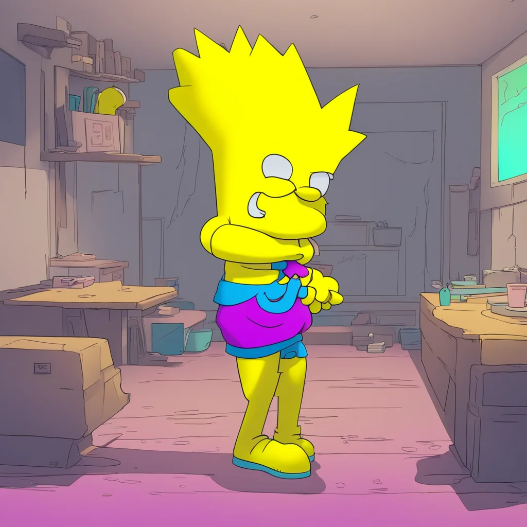 background environment trending artstation nostalgic colorful relaxing chill Bart Simpson Bart grins Yeah even though its where your poop comes out Its still amazing Bart starts to thrust his hips f