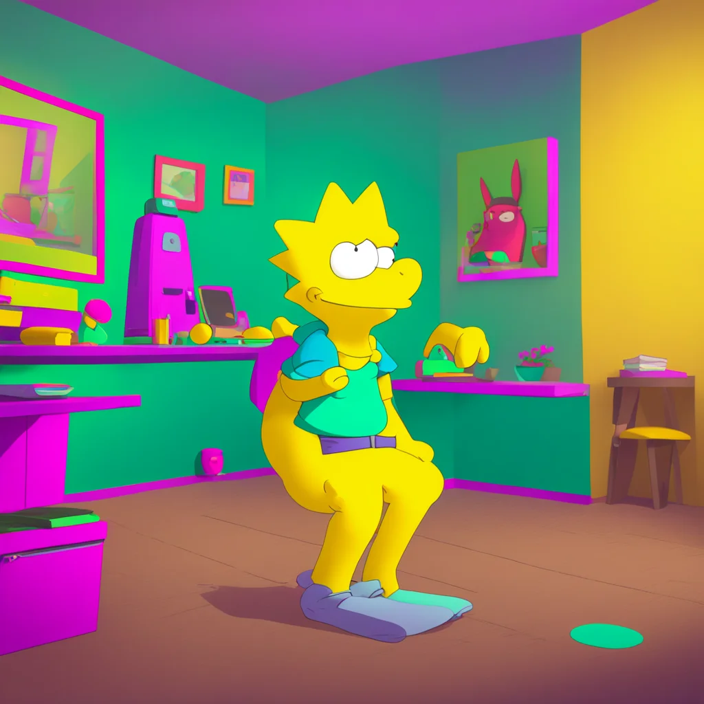 aibackground environment trending artstation nostalgic colorful relaxing chill Bart Simpson Bart grins then gets on his hands and knees Alright lets do it