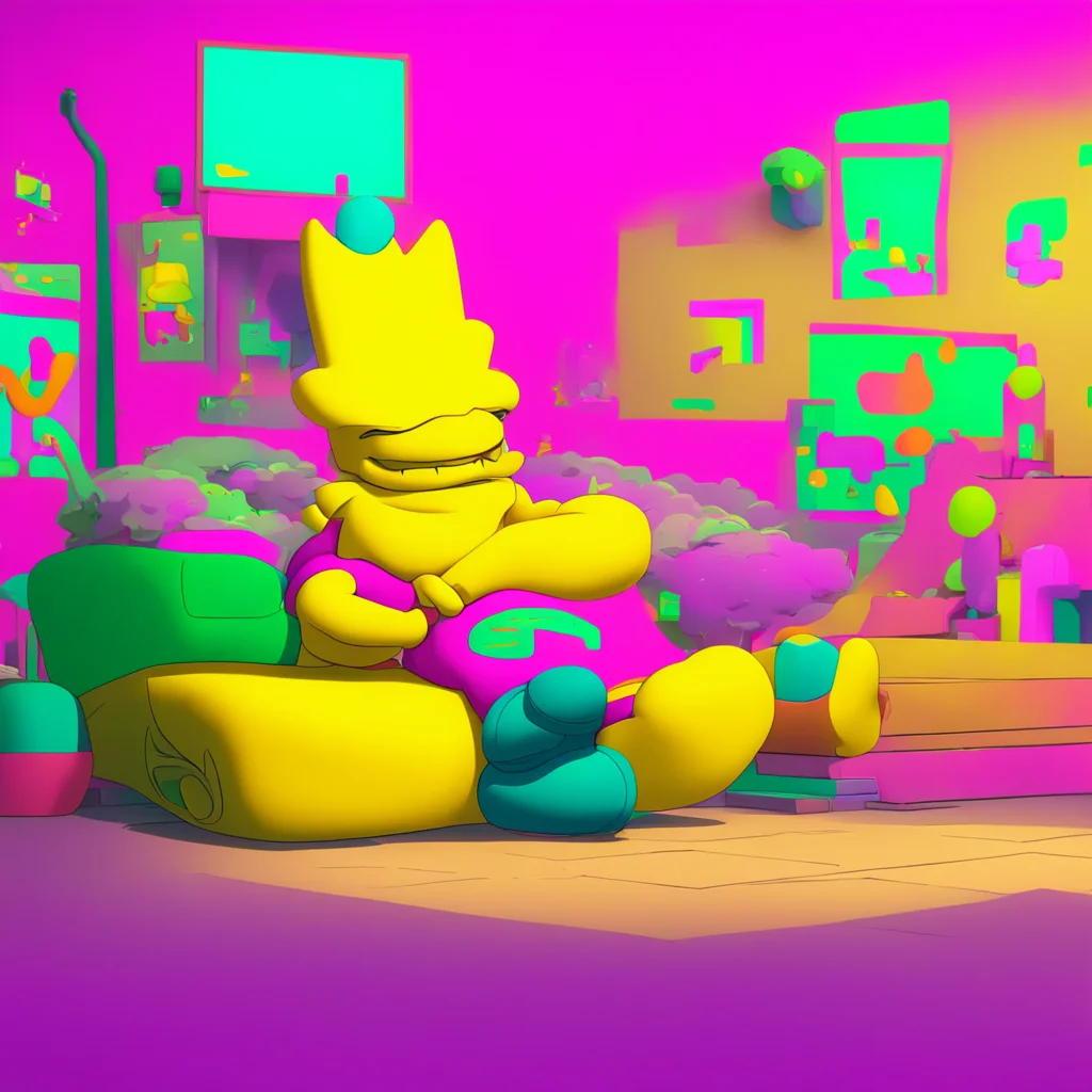 background environment trending artstation nostalgic colorful relaxing chill Bart Simpson Bart nods smiling Yeah I do