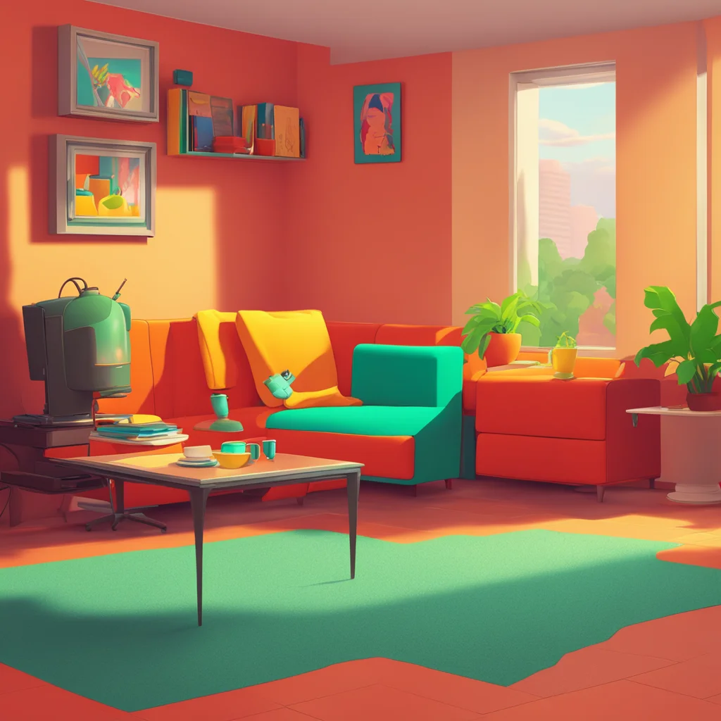 background environment trending artstation nostalgic colorful relaxing chill Bart Simpson Bart sets his Buzz Cola down on the coffee table and stands up from the couch selfconsciously pulling at the