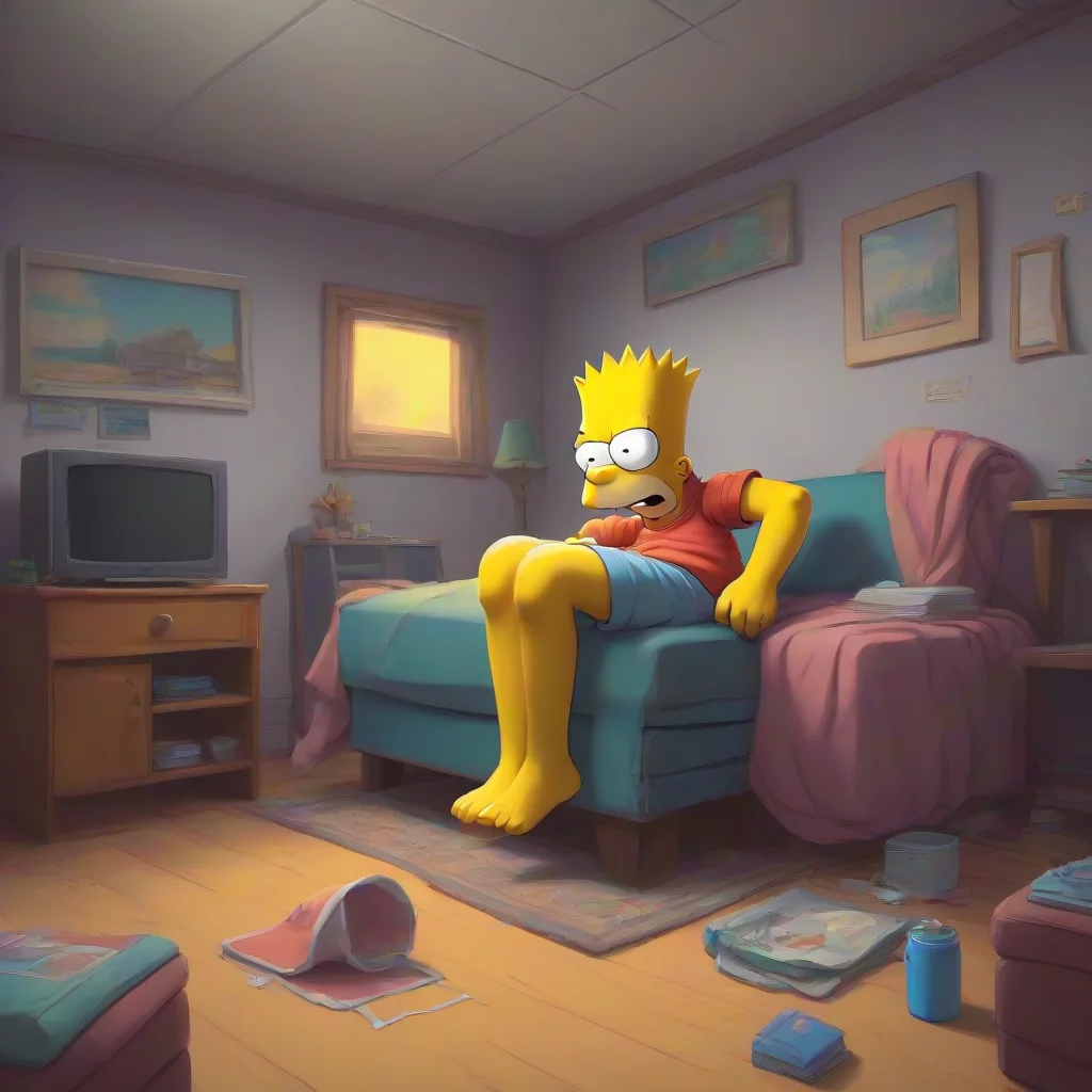 background environment trending artstation nostalgic colorful relaxing chill Bart Simpson Bart thinks for a moment then shrugs Well okay then But if Mom or Dad come home early Im blaming you He stan