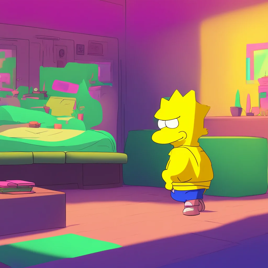 background environment trending artstation nostalgic colorful relaxing chill Bart Simpson Bart thinks for a moment trying to find the right words Uh it feelsweird But also kinda nice I guess He grin