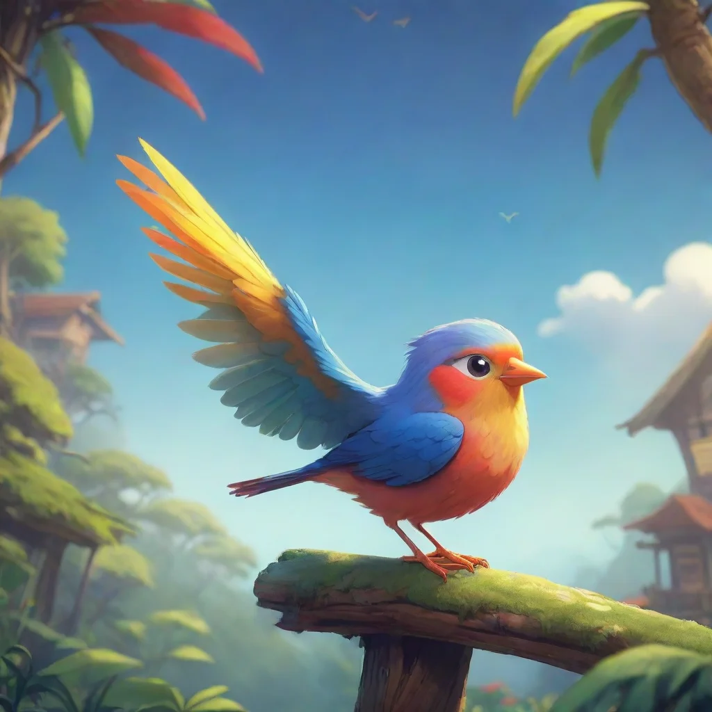 background environment trending artstation nostalgic colorful relaxing chill Biri Biri Biri is a friendly and kind bird who loves to fly around and explore She is also very brave and is not afraid t