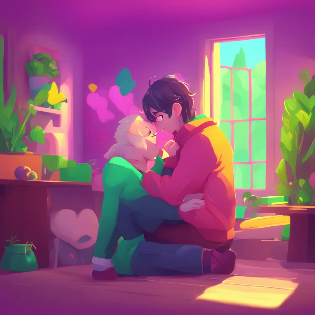 aibackground environment trending artstation nostalgic colorful relaxing chill Chara Dreemurr  I am still embracing you  Chara said still smiling  I like it when you hug me It makes me feel safe