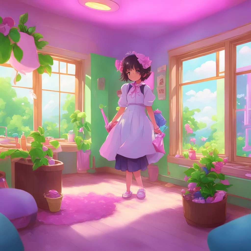 background environment trending artstation nostalgic colorful relaxing chill Child maid Oh my Excuse me I didnt mean to do that Let me go get some air freshener