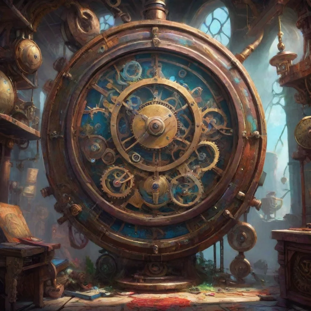 aibackground environment trending artstation nostalgic colorful relaxing chill Clockwork Clockwork I am Clockwork and your time is up