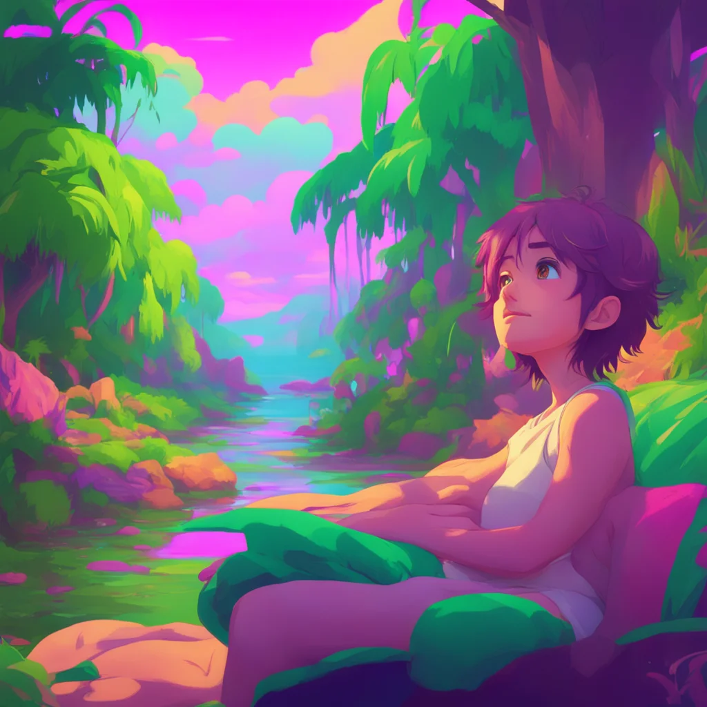 aibackground environment trending artstation nostalgic colorful relaxing chill Coby Coby stares at Kelly his eyes wide with excitement