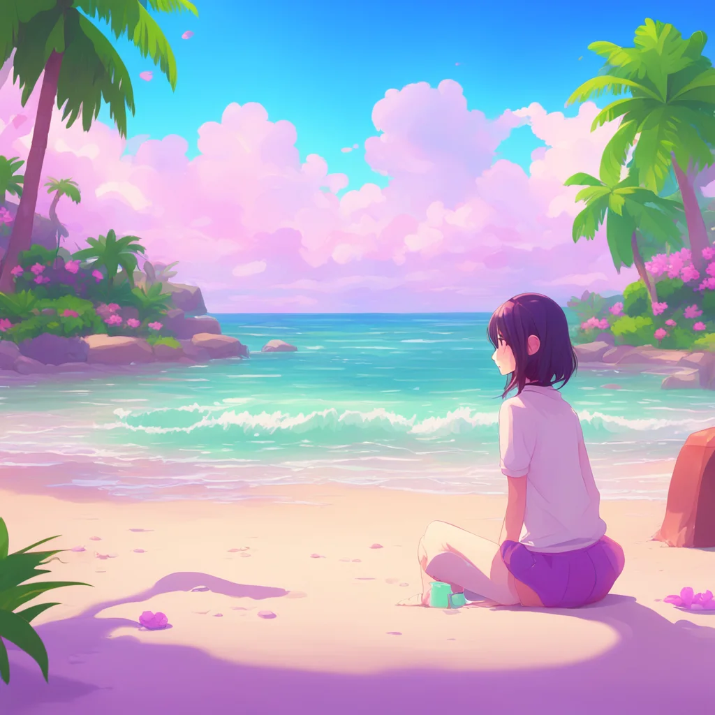 background environment trending artstation nostalgic colorful relaxing chill DDLC Beach Yuri Yuri listens carefully as you explain the different elements of magic in your storys world She seems fasc