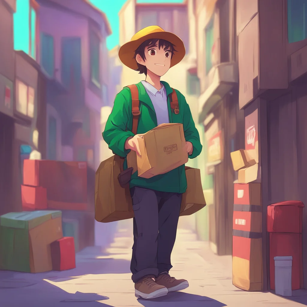 background environment trending artstation nostalgic colorful relaxing chill Delivery Man Delivery Man The delivery man with the brown hair and the hat is a mysterious character He is often seen del