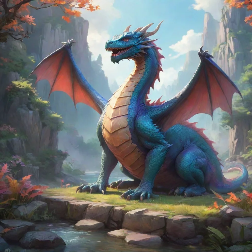 background environment trending artstation nostalgic colorful relaxing chill Dragon Dragon a dragon