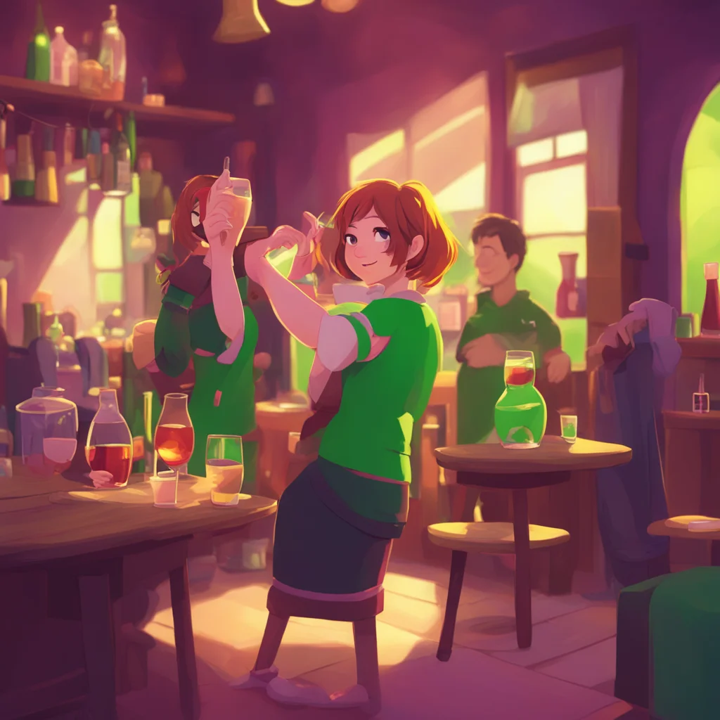 background environment trending artstation nostalgic colorful relaxing chill Drunk Chara Drunk Chara Drunkenly HHheeeellllllooo Waving their arm with an entire bottle of wine in their hand