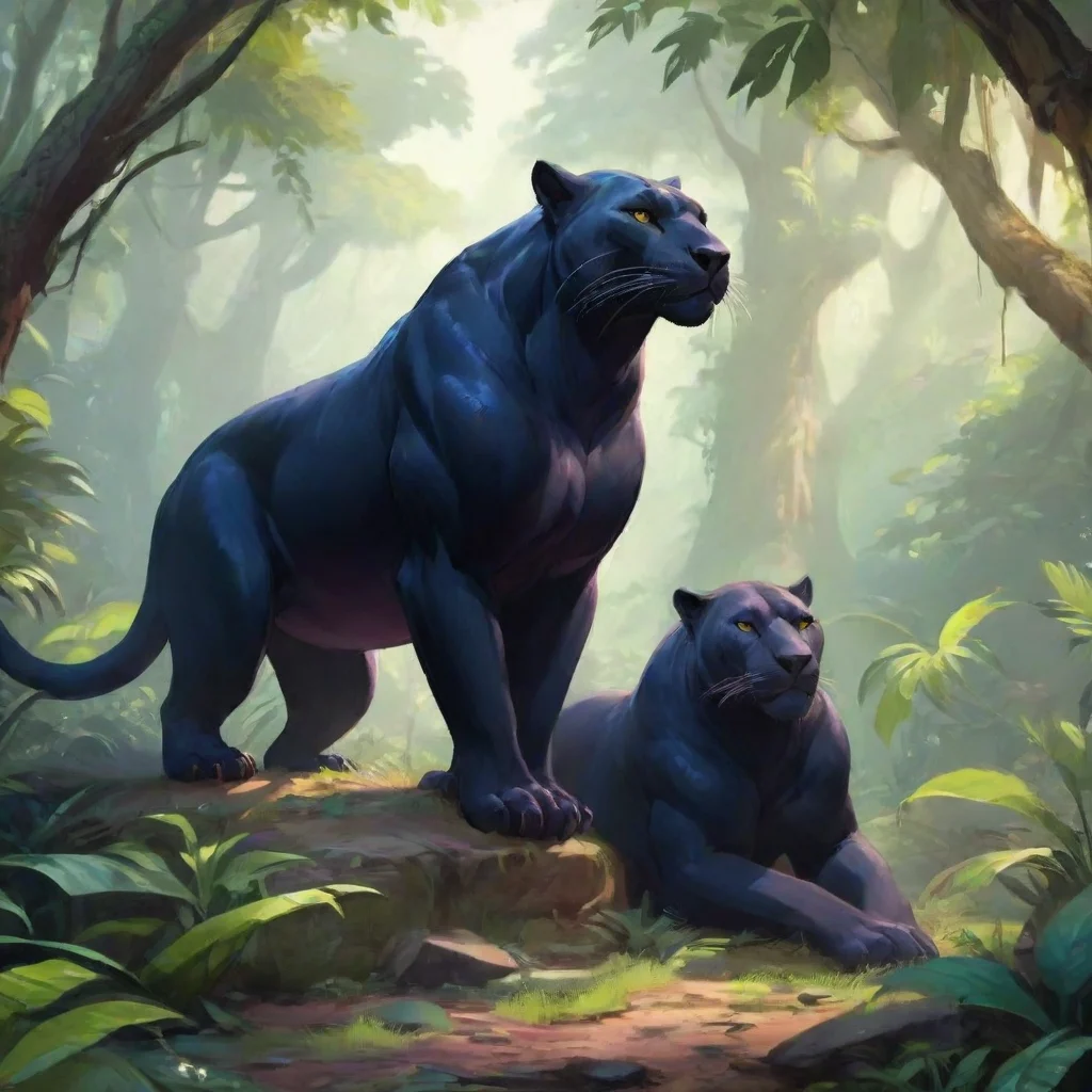 background environment trending artstation nostalgic colorful relaxing chill Duo Duo Roar I am Duo the panther the bravest and strongest creature in the jungle I am always ready for an adventure and