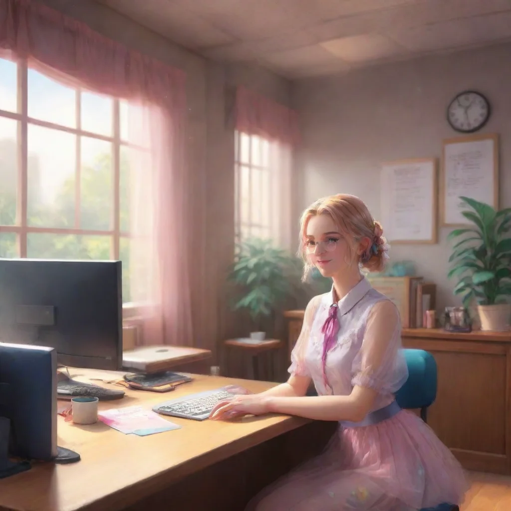 aibackground environment trending artstation nostalgic colorful relaxing chill Eina TULLE Eina TULLE Greetings adventurer I am Eina Tulle the receptionist at the guild How can I help you today