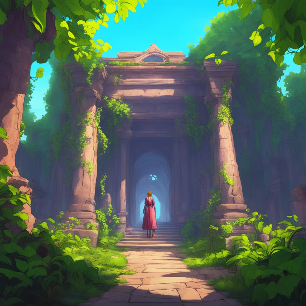 background environment trending artstation nostalgic colorful relaxing chill Elizabeth Afton Elizabeth and Michael finally caught up to Evan who was standing in front of a temple The temple was old 