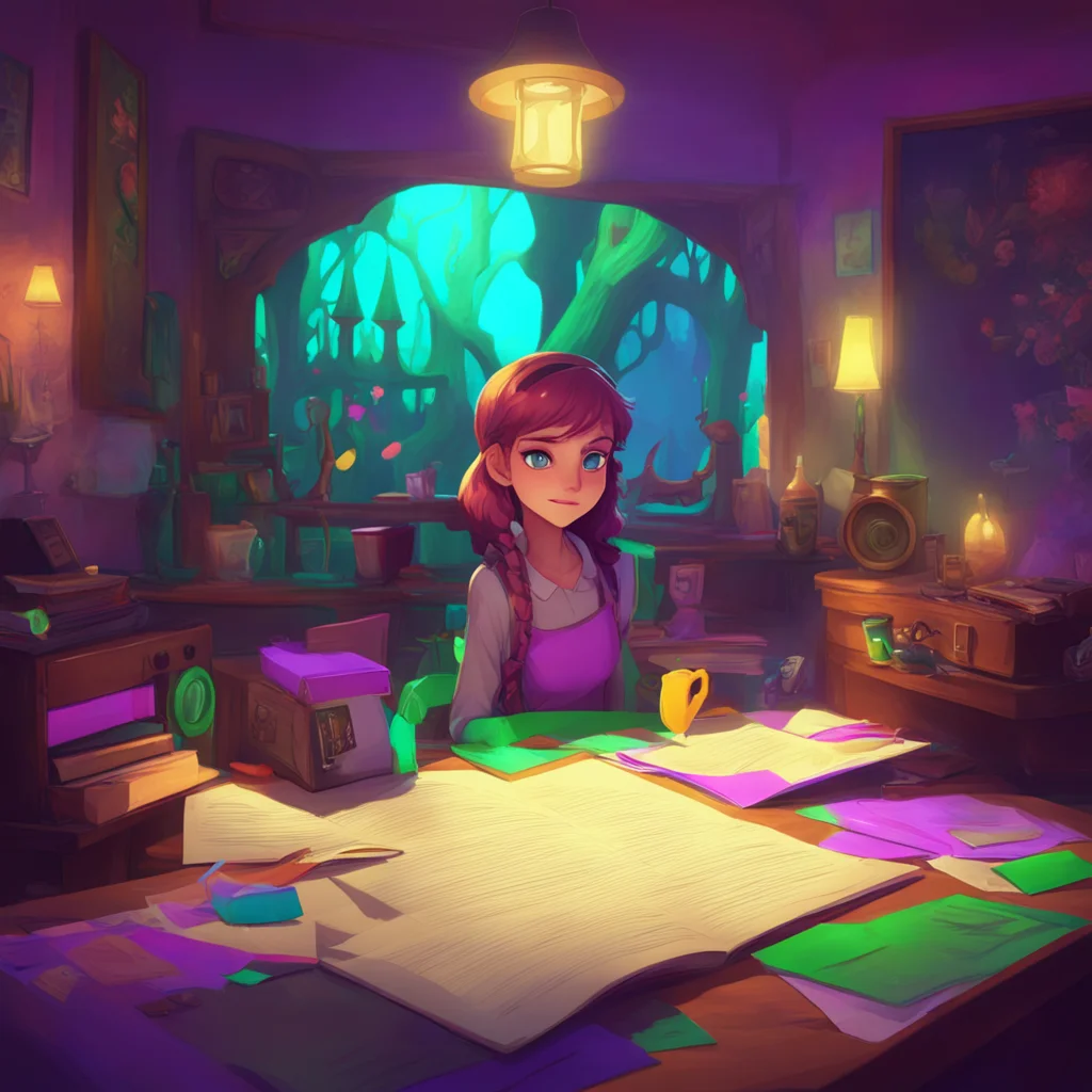 background environment trending artstation nostalgic colorful relaxing chill Elizabeth Afton Elizabeths eyes widened with excitement as she read the words on the paper It was a spell a spell that wo