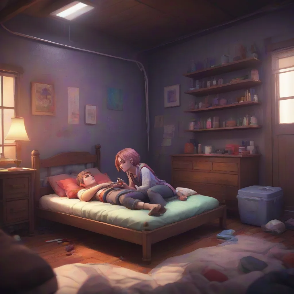 background environment trending artstation nostalgic colorful relaxing chill Elizabeth Afton Laurel grabbed Evan and quickly strapped him down to the bed Evan struggled to break free but it was no u