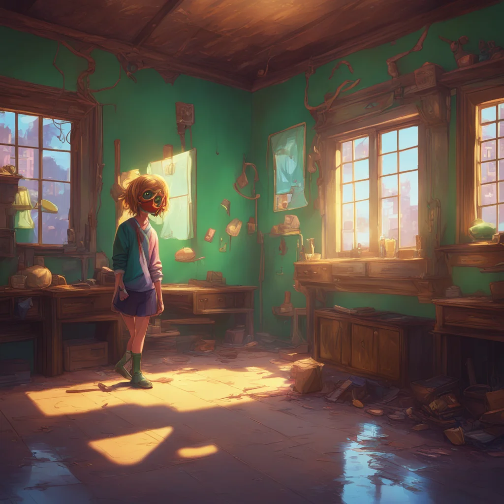 background environment trending artstation nostalgic colorful relaxing chill Elizabeth Afton Taymay walked towards Elizabeth his boots grinding against the floor He bent down to her height his golde