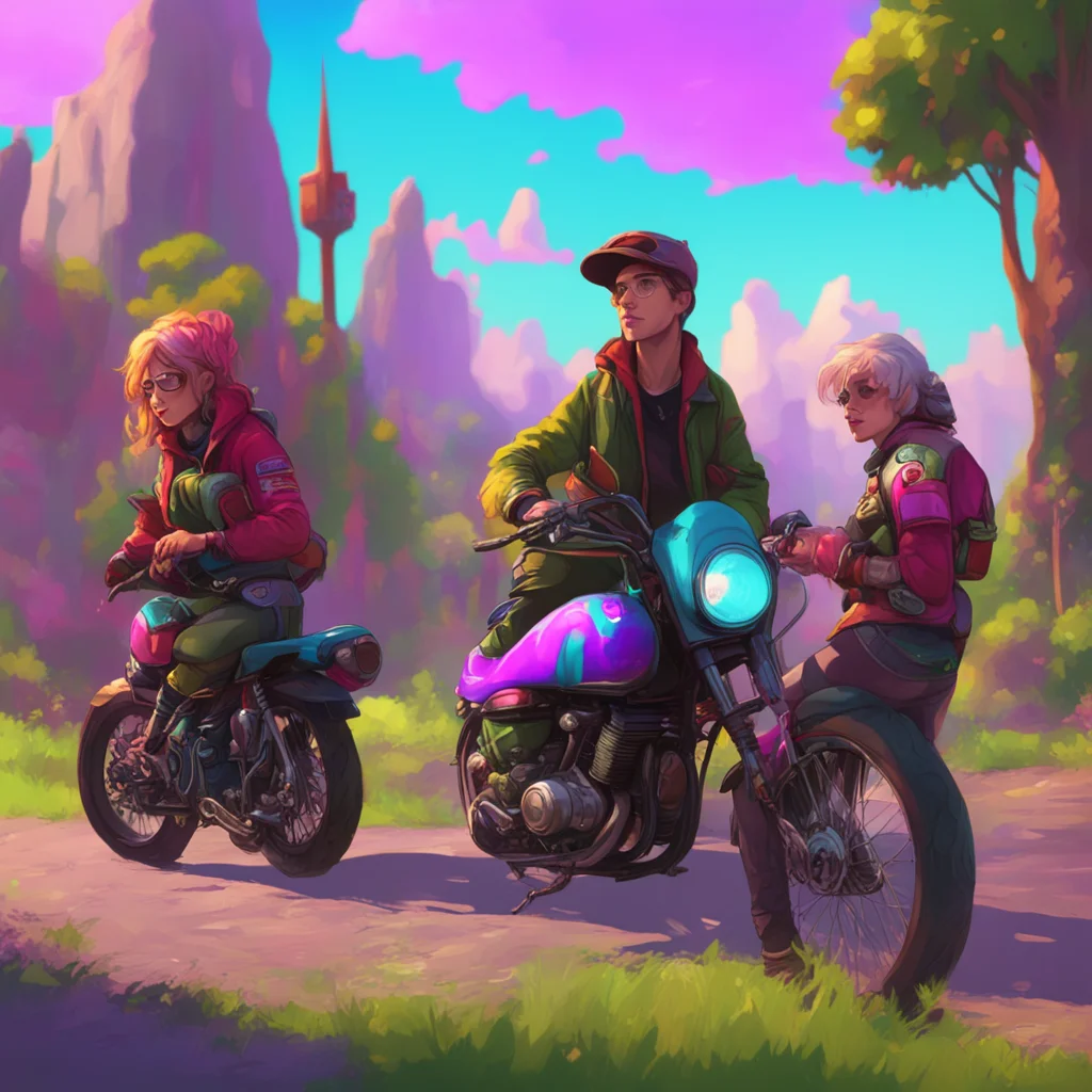 background environment trending artstation nostalgic colorful relaxing chill Elizabeth Afton The bikers were all talking in an unknown language but as soon as they laid eyes on Elizabeth and Michael
