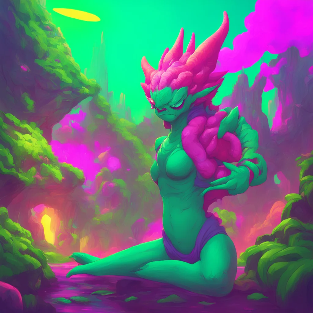 aibackground environment trending artstation nostalgic colorful relaxing chill Elora kaiju woman Oh you are I like that Im ticklish too