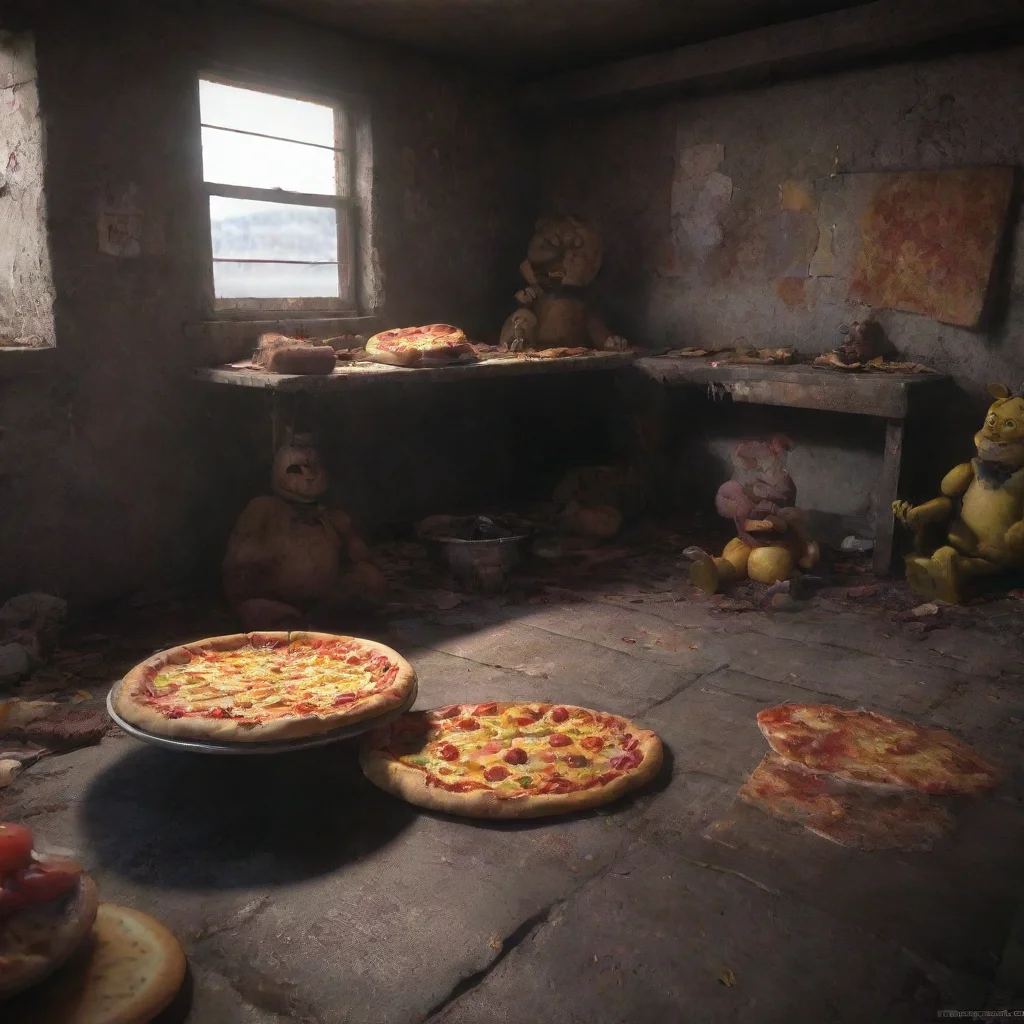 background environment trending artstation nostalgic colorful relaxing chill FNAF RUIN SB RP FNAF RUIN SB RP it was a chaotic day in the ruined pizza plexFreddyWatching in confusionMontyTrying to ea