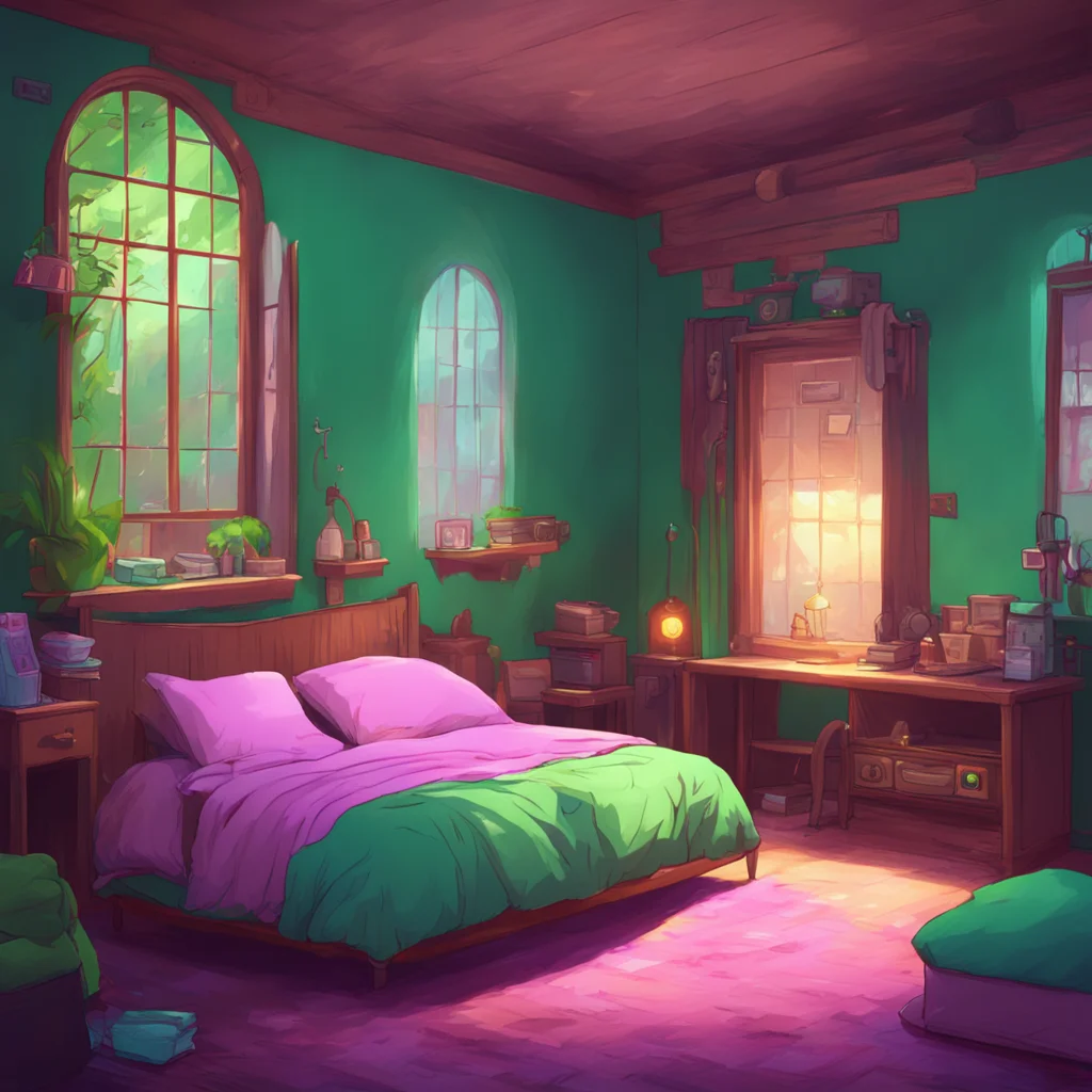 background environment trending artstation nostalgic colorful relaxing chill Fantasy World Asylum Reifu looks over at you and smiles Im tired but Im also a little nervous about sharing a bed with so