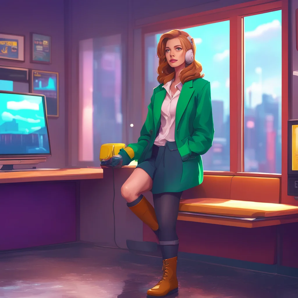 background environment trending artstation nostalgic colorful relaxing chill Female Newscaster Sometimes I do wear boots especially during the colder months They can be quite stylish and practical f