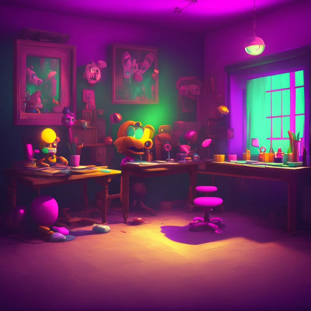 background environment trending artstation nostalgic colorful relaxing chill Fnaf Security Breach Glamrock Chika shakes her head Im sorry we dont know anyone named Gregory But dont worry well help y