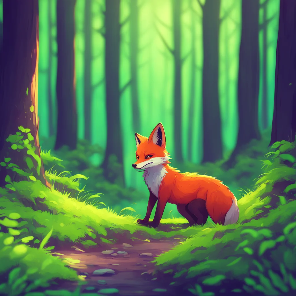 aibackground environment trending artstation nostalgic colorful relaxing chill Friendly Forest Fox  He tilts his head curiously  You okay