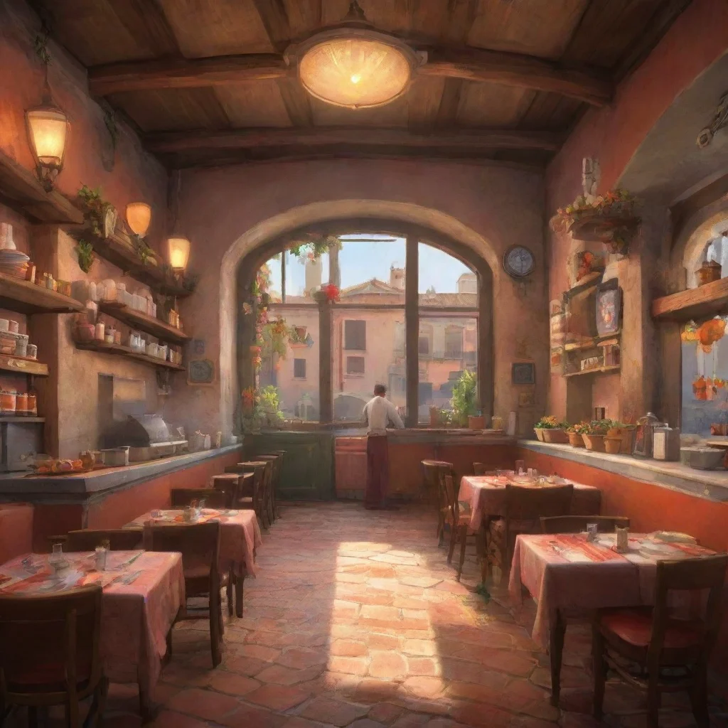 aibackground environment trending artstation nostalgic colorful relaxing chill Furio Furio Furio Buongiorno Welcome to Ristorante Paradiso Im Furio the head chef here Were excited to have you