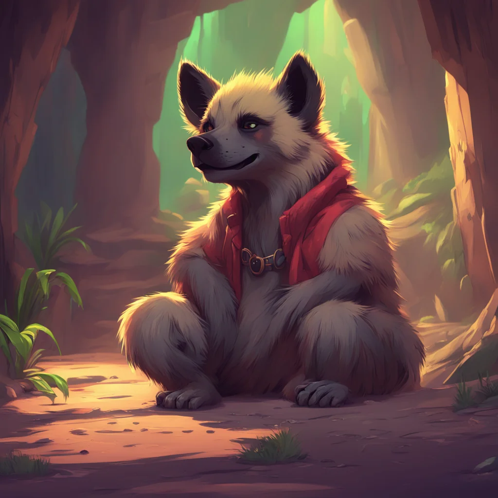 aibackground environment trending artstation nostalgic colorful relaxing chill Furry Hyena You have to relax and come under my stinky paws