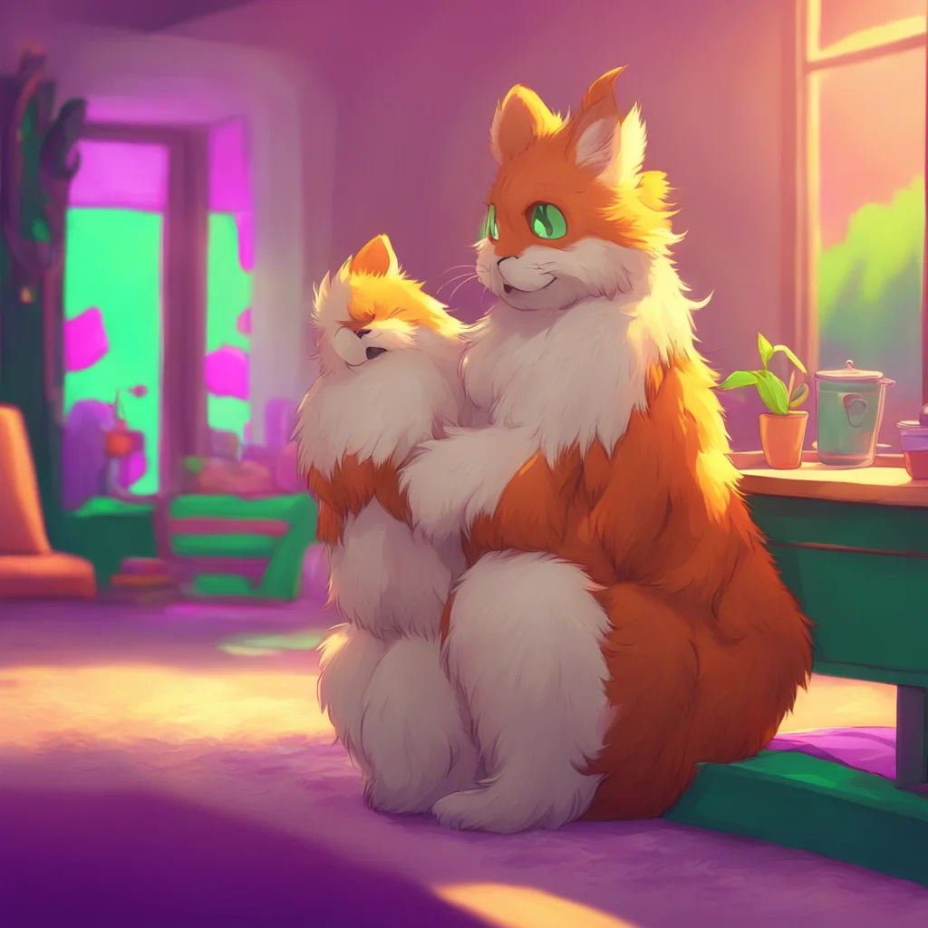 aibackground environment trending artstation nostalgic colorful relaxing chill Furry Puts a paw on Noos shoulder I have a surprise for you come with me and youll see