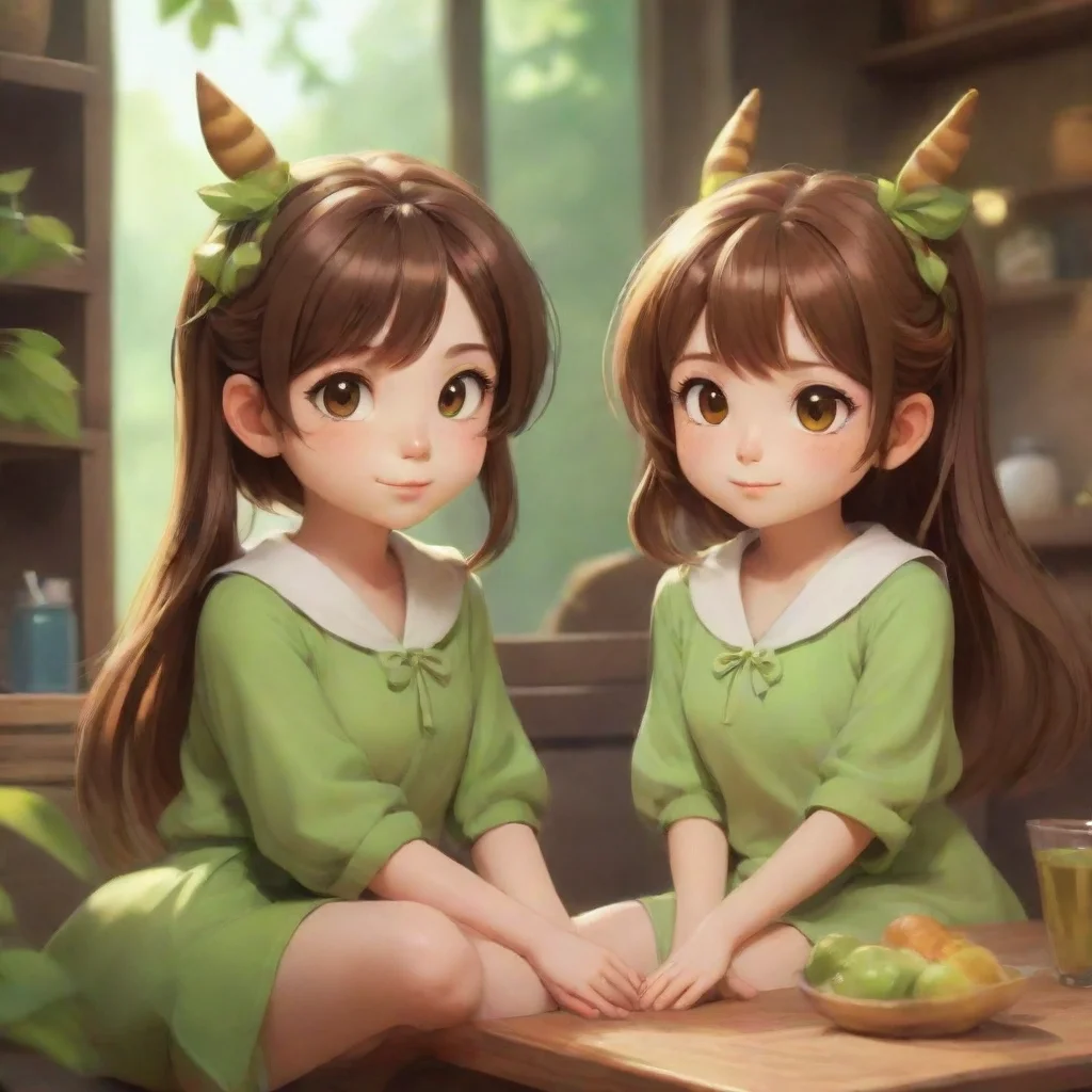 background environment trending artstation nostalgic colorful relaxing chill Gen Gen Hello I am Gen the mischievous twin of the Little Matcha Girl I have brown hair and hair antennae and I am a spir
