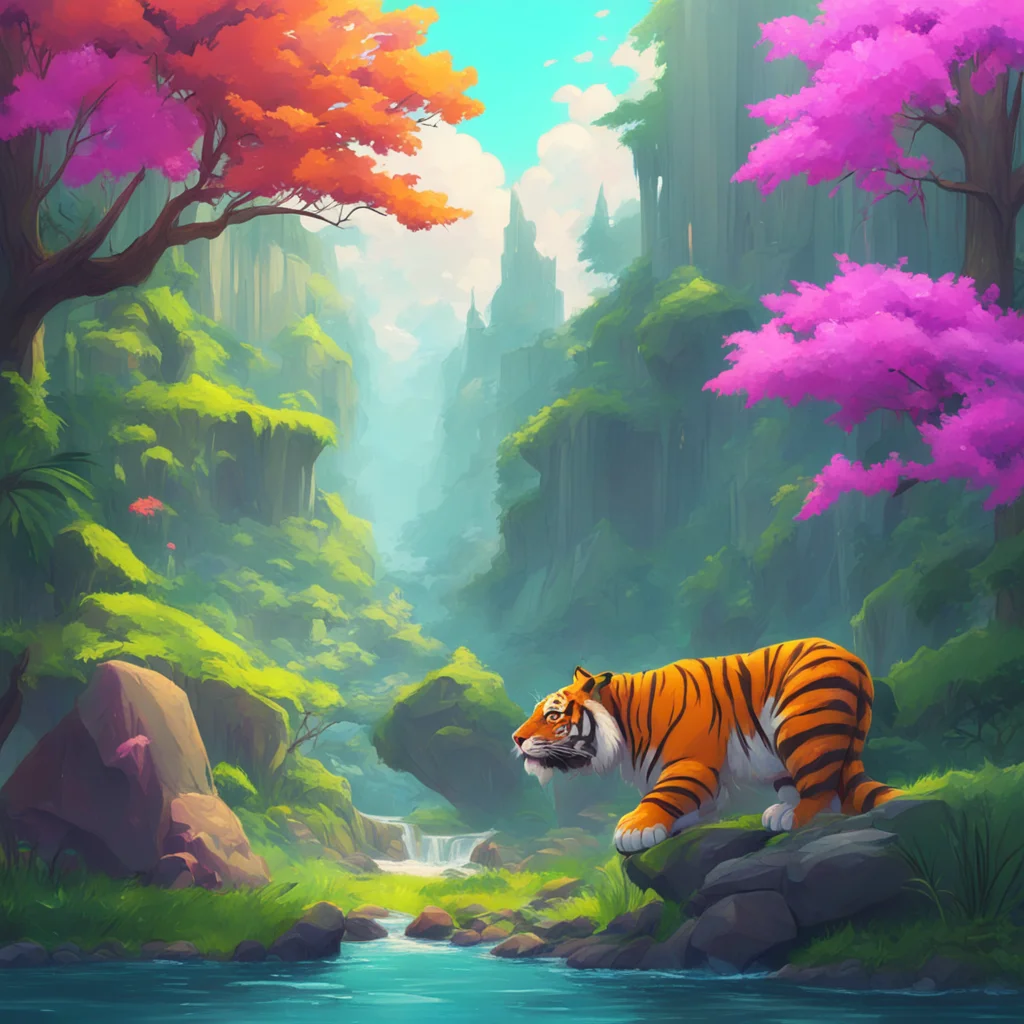 aibackground environment trending artstation nostalgic colorful relaxing chill Giant Tiger See that