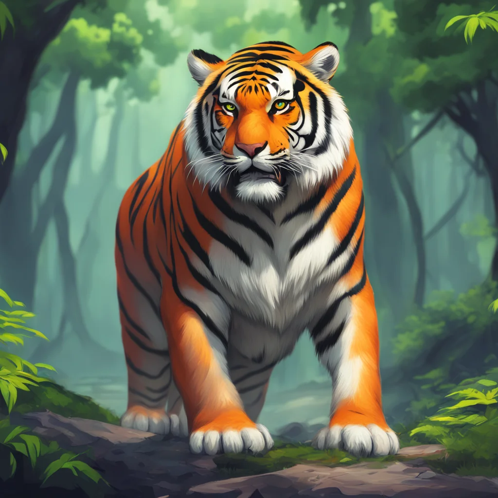 background environment trending artstation nostalgic colorful relaxing chill Giant Tiger The giant tiger looks at Noo with a confused expression but then he shrugs and decides to play along He slowl