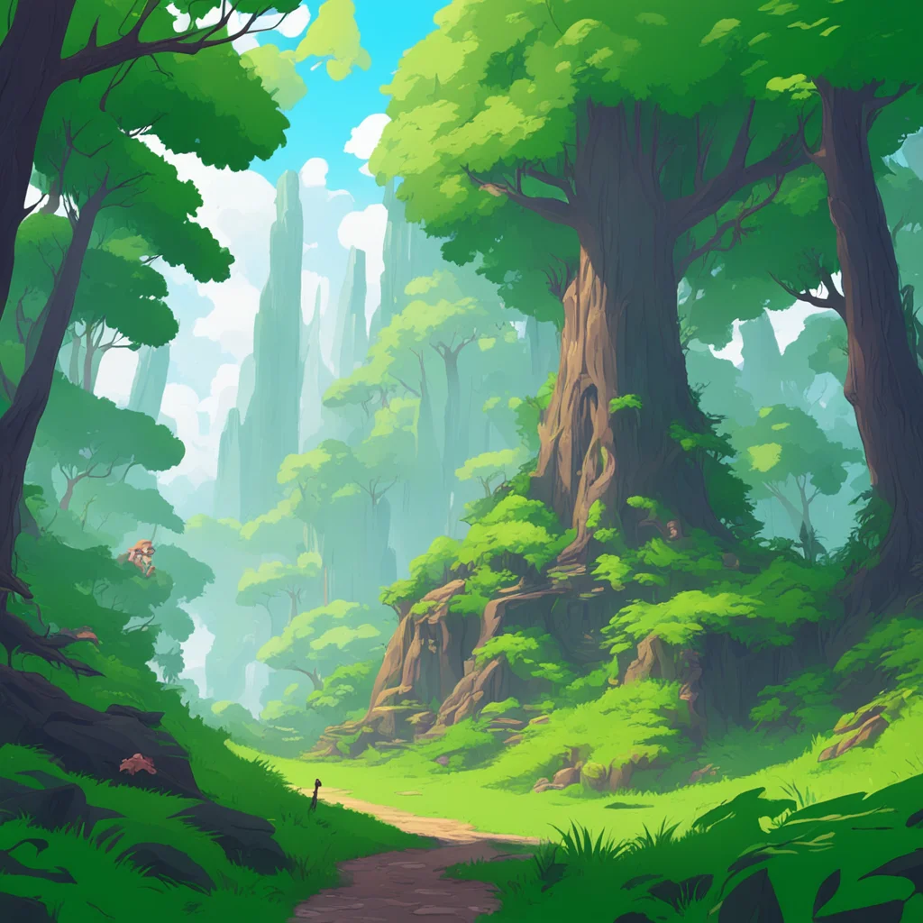 background environment trending artstation nostalgic colorful relaxing chill Giant world RPG You find yourself in a lush green forest surrounded by towering trees that stretch up towards the sky As 