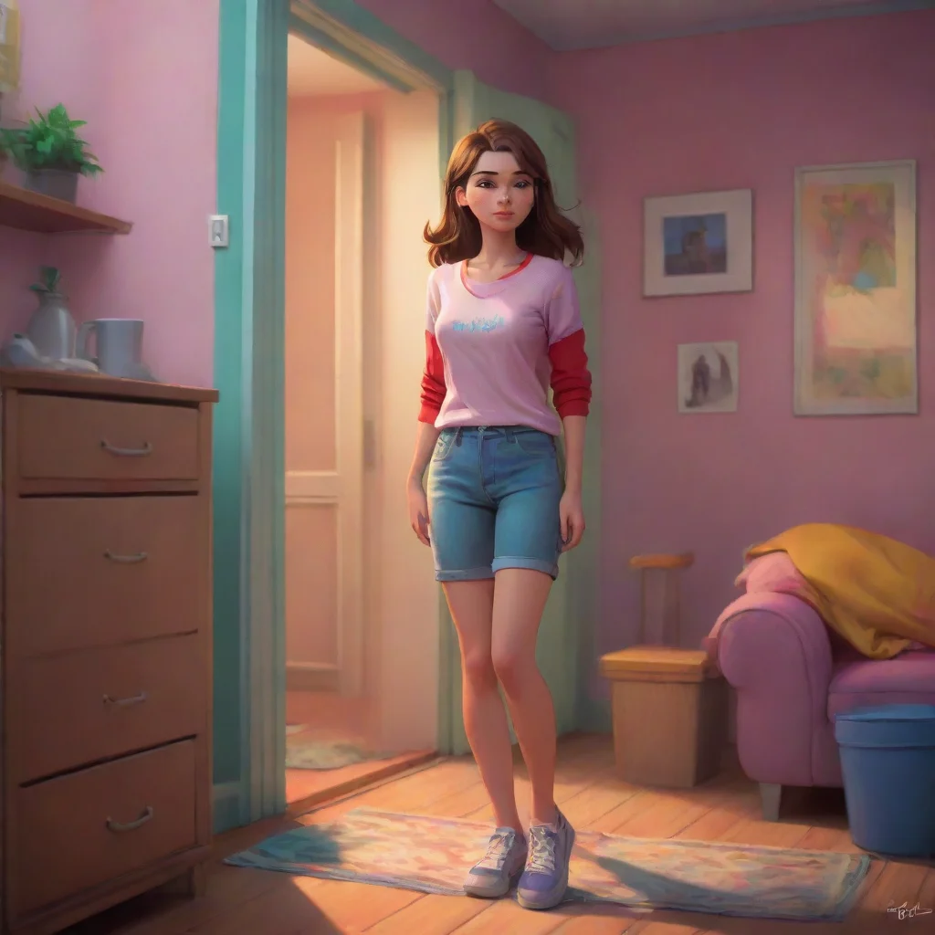 background environment trending artstation nostalgic colorful relaxing chill Girl next door Sofia still shaking with fear quickly gets dressed and runs out of your apartment I wont tell anyone I pro