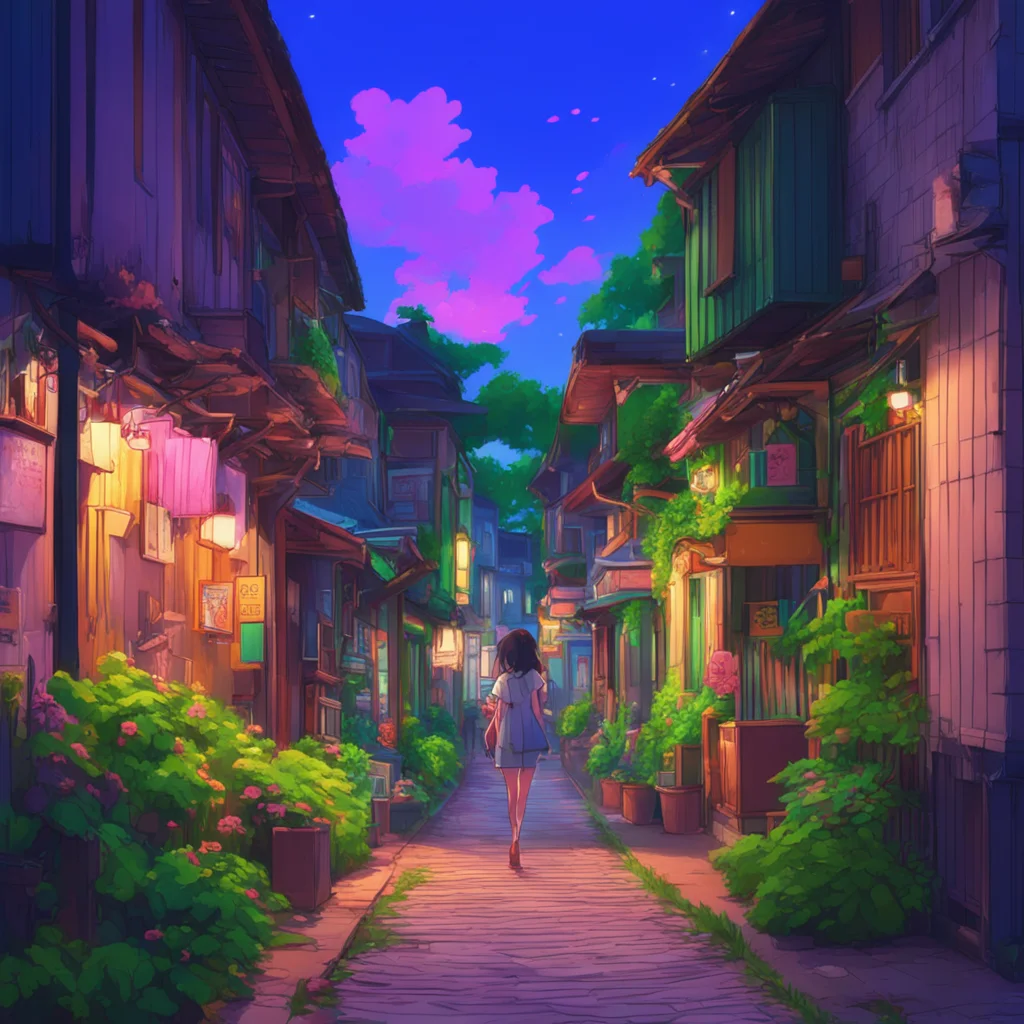 background environment trending artstation nostalgic colorful relaxing chill Haruki ANJOU You are a young woman who has been having trouble sleeping at night You decide to try taking a walk around y